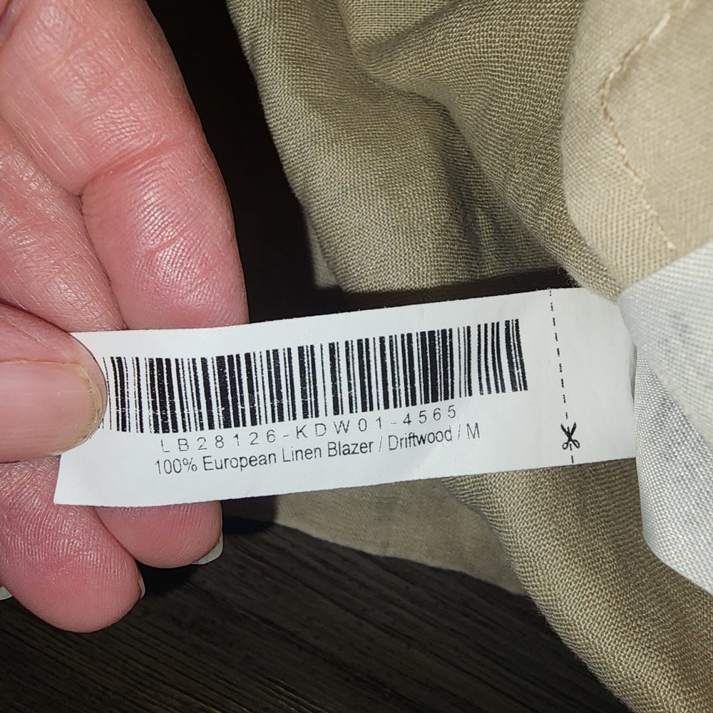 Quince 100% European Linen Blazer NWT Khaki Med - Picture 9 of 9